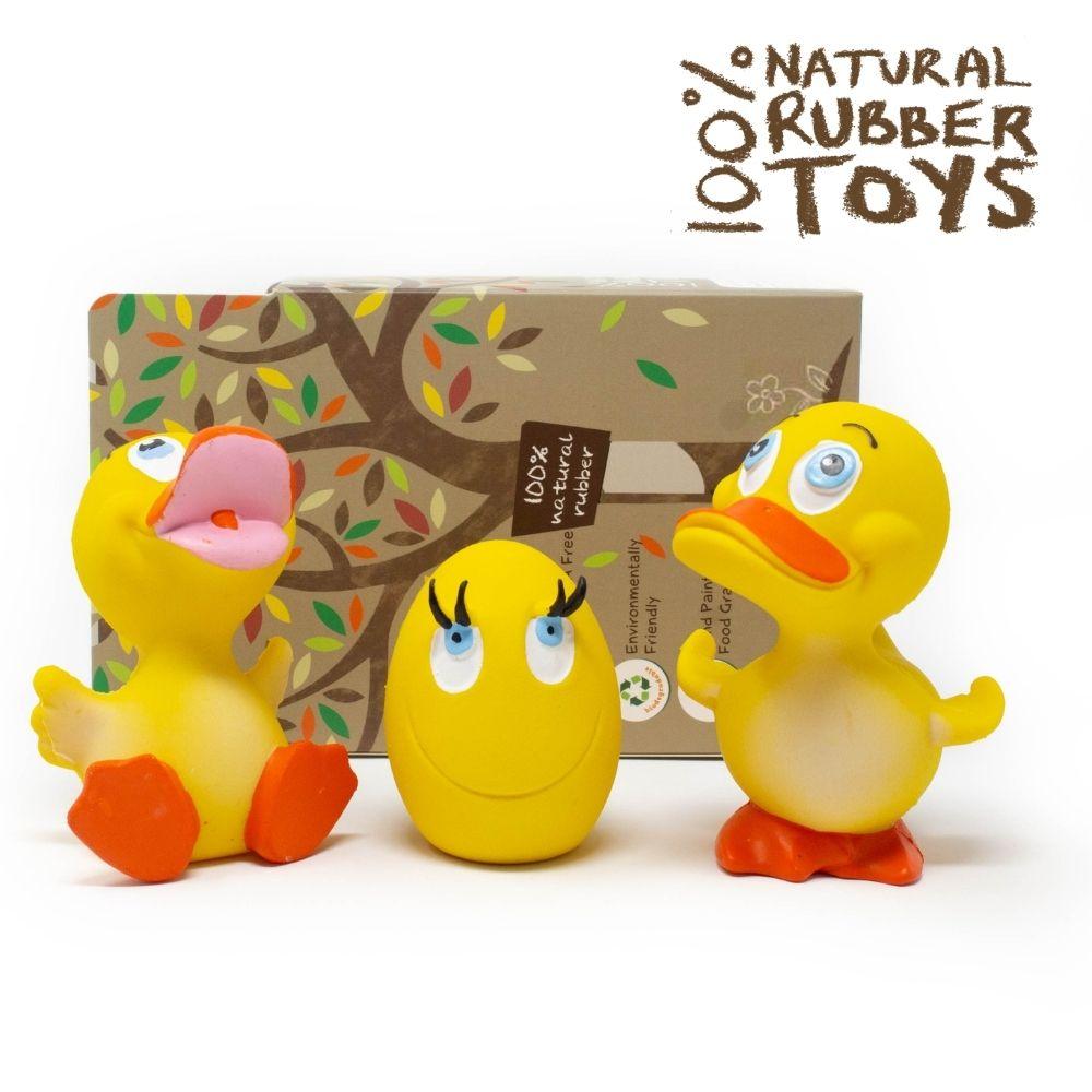 Levi Denzil Yellow Ovo Egg - Natural rubber Pet Toys