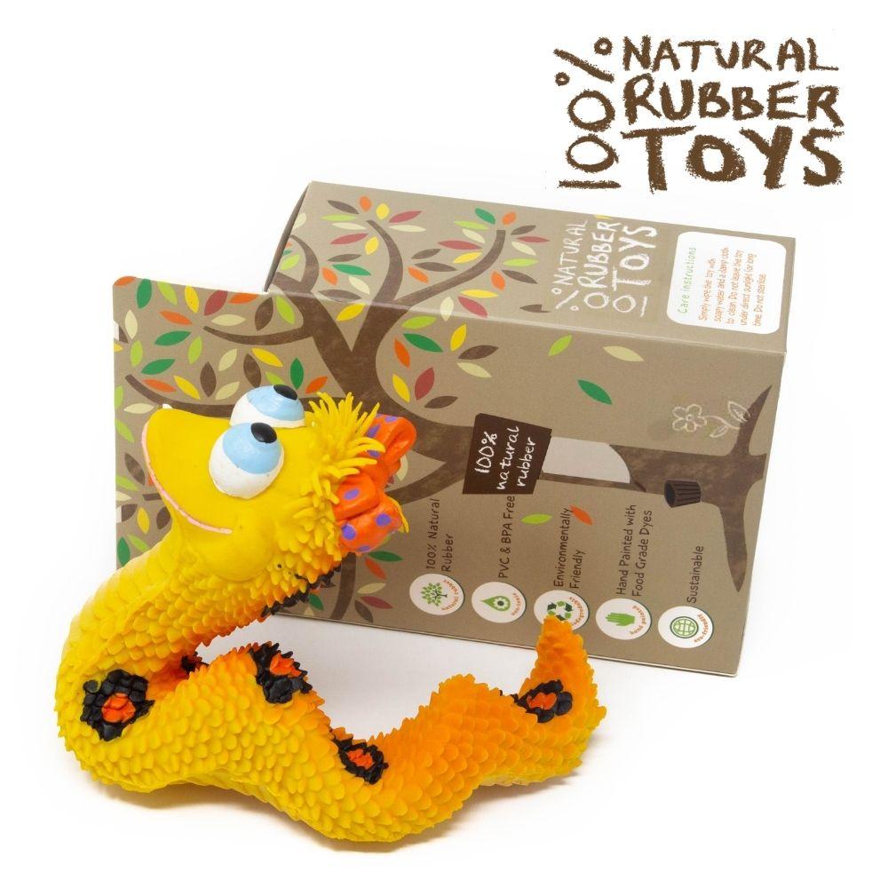 MAGGY the Snake Yellow - Natural rubber Pet Toys